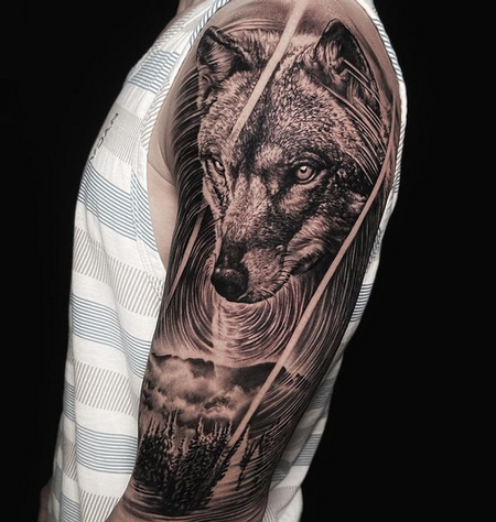 Tattoos - Wolf Sleeve - 143811